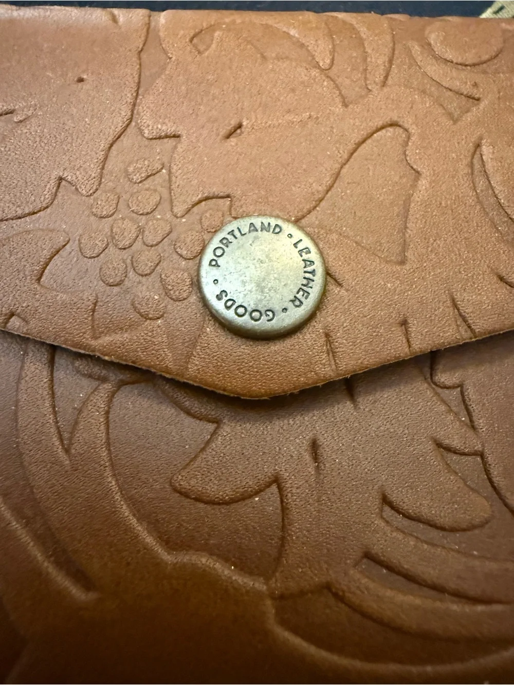 Portland leather goods mini envelope wallet in meadow